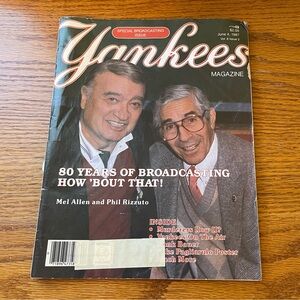 Yankees Magazine Special Broadcasting Issue 1987